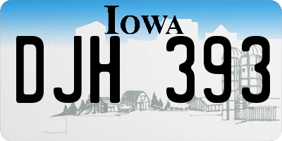 IA license plate DJH393