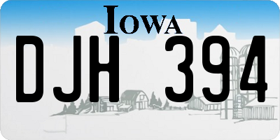 IA license plate DJH394