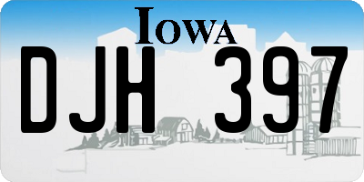IA license plate DJH397