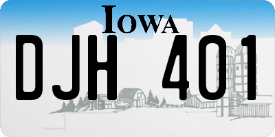 IA license plate DJH401