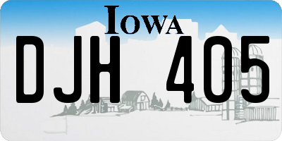IA license plate DJH405