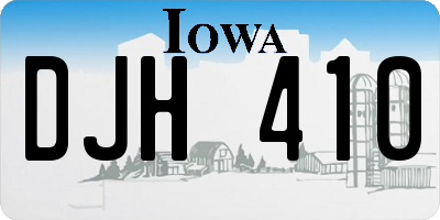IA license plate DJH410