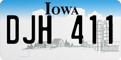 IA license plate DJH411