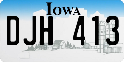 IA license plate DJH413