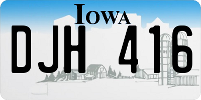 IA license plate DJH416