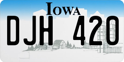 IA license plate DJH420