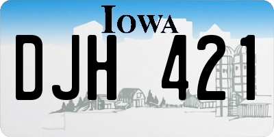 IA license plate DJH421