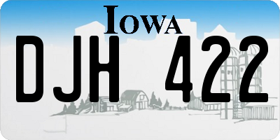 IA license plate DJH422