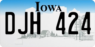 IA license plate DJH424
