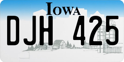 IA license plate DJH425