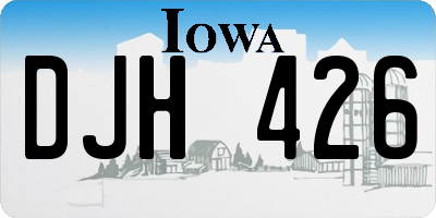 IA license plate DJH426