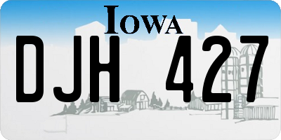 IA license plate DJH427