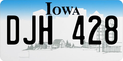 IA license plate DJH428