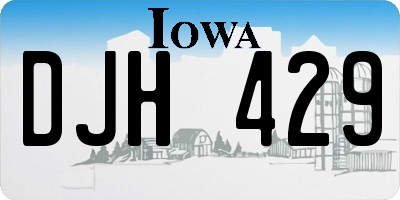 IA license plate DJH429