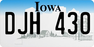 IA license plate DJH430