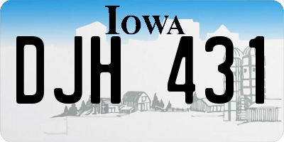 IA license plate DJH431