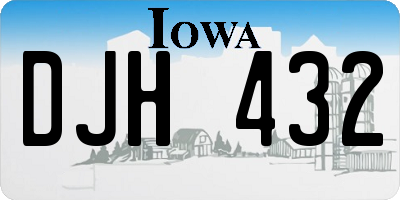 IA license plate DJH432