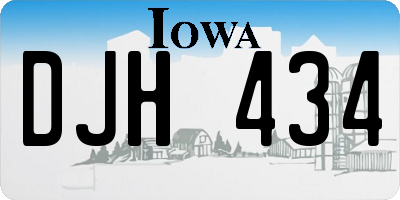 IA license plate DJH434