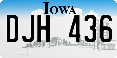 IA license plate DJH436