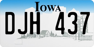 IA license plate DJH437