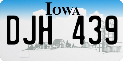 IA license plate DJH439