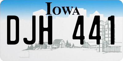 IA license plate DJH441