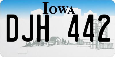 IA license plate DJH442