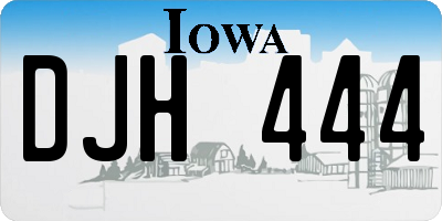 IA license plate DJH444