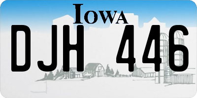 IA license plate DJH446
