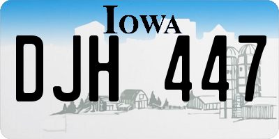IA license plate DJH447