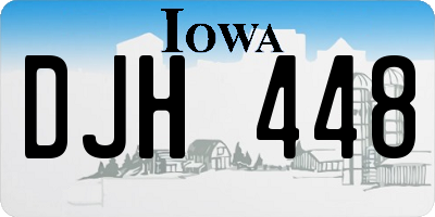 IA license plate DJH448