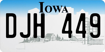 IA license plate DJH449