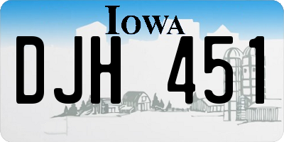 IA license plate DJH451