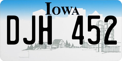 IA license plate DJH452