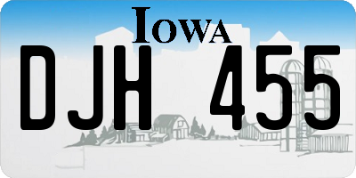 IA license plate DJH455