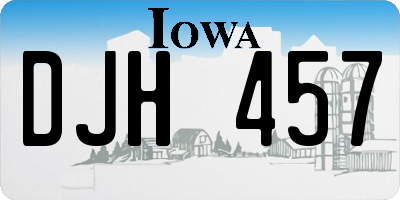 IA license plate DJH457