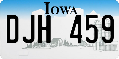 IA license plate DJH459