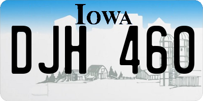 IA license plate DJH460