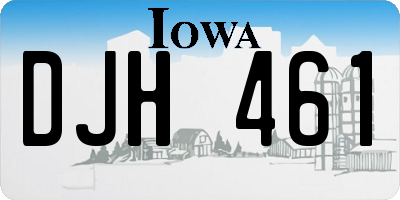 IA license plate DJH461