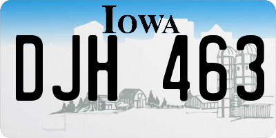 IA license plate DJH463