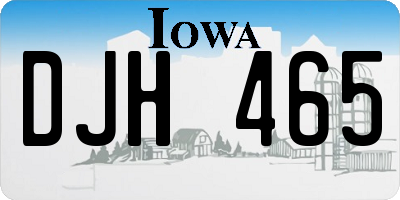 IA license plate DJH465