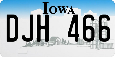 IA license plate DJH466