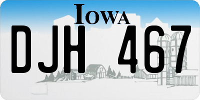 IA license plate DJH467