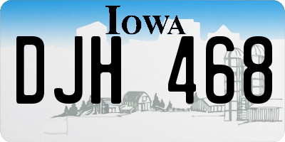 IA license plate DJH468