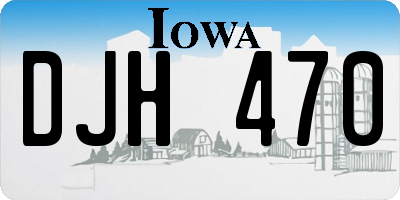 IA license plate DJH470