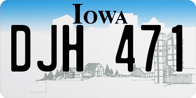 IA license plate DJH471