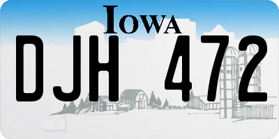 IA license plate DJH472