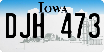 IA license plate DJH473