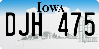 IA license plate DJH475