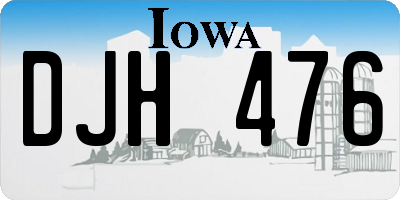 IA license plate DJH476
